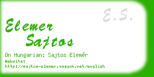 elemer sajtos business card